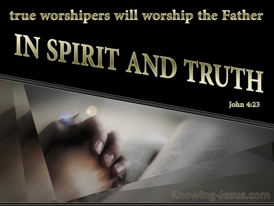 John 4:23 Worship In Spirit And Truth (gold)